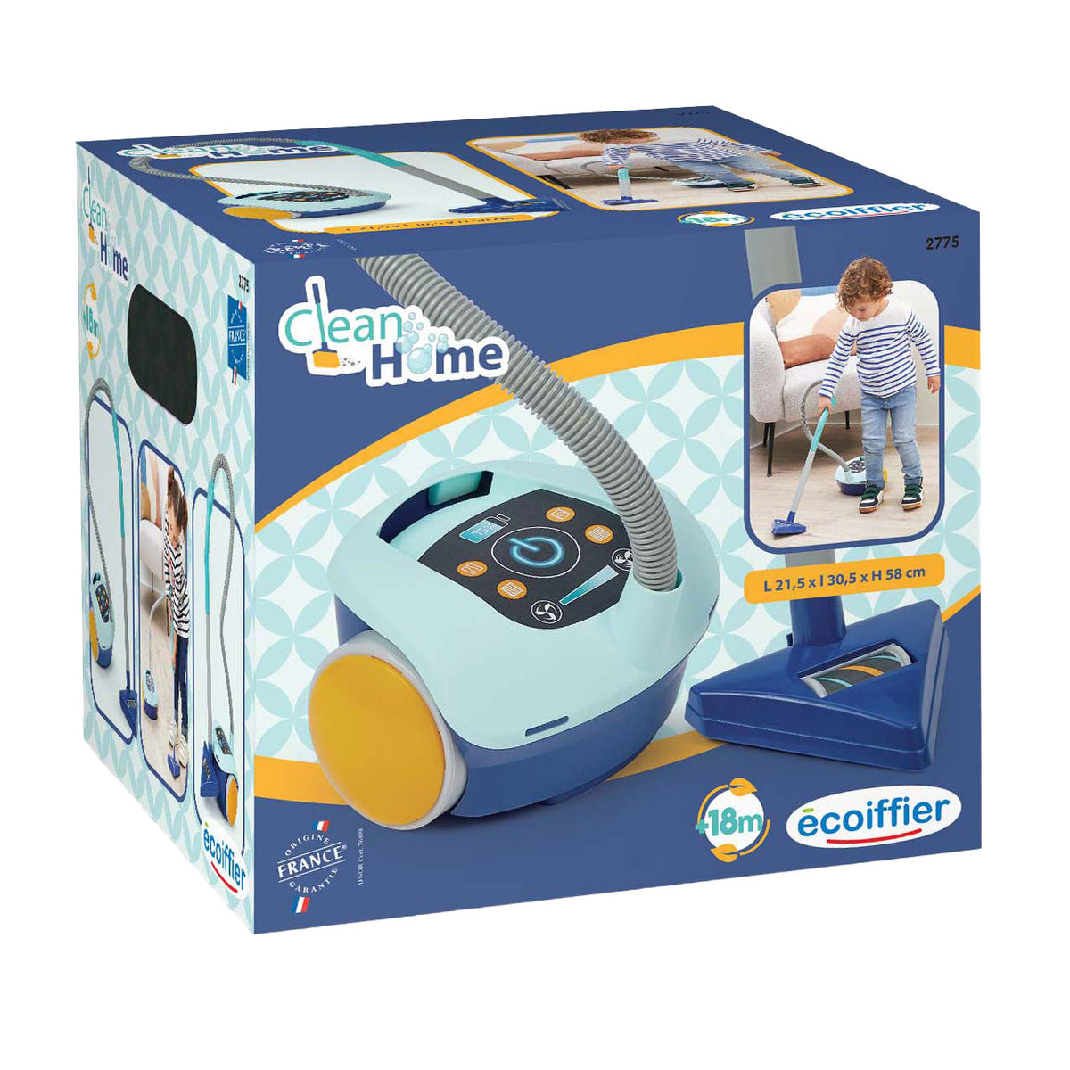 Écoiffier ecoiffier clean home aspirador de juguete azul