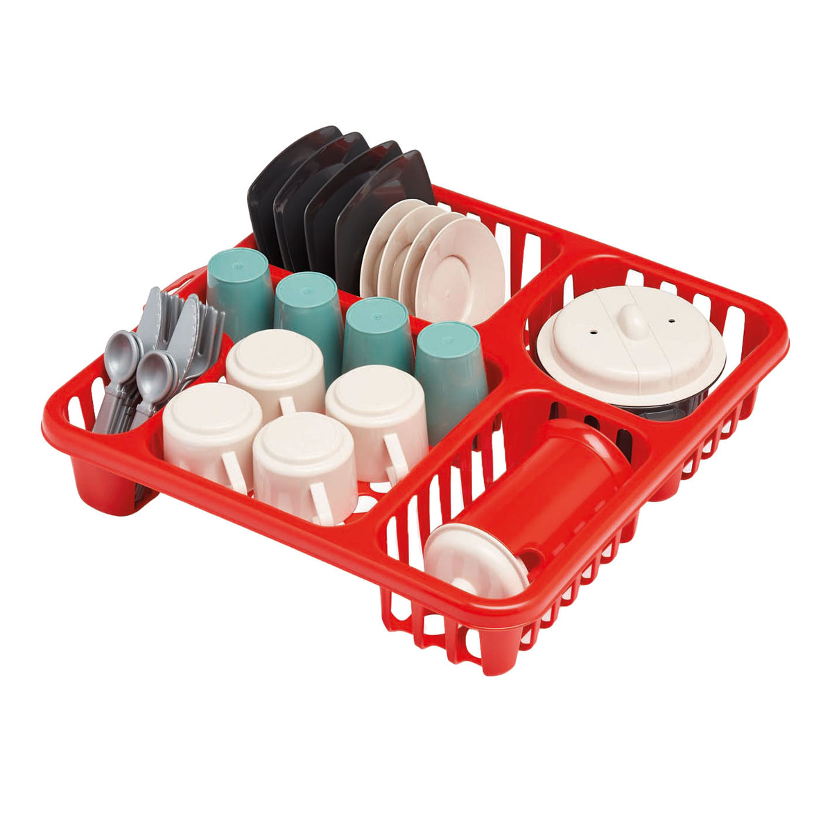 Ecoiffier escurreplatos colorido 100% chef con accesorios - 30cm