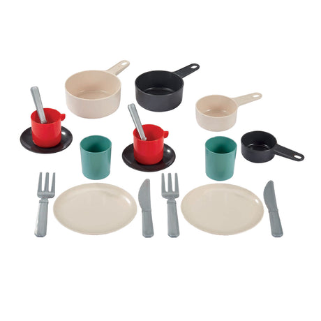 Vajilla y cubertería en sartén Écoiffier ecoiffier 100% chef - 19 uds.