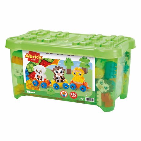 Tren de bloques de animales de granja de ladrillo Ecoiffier - 250 piezas.