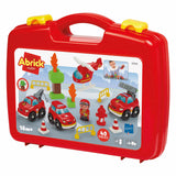 Maleta de ladrillo Ecoiffier con camiones de bomberos - 40 uds.