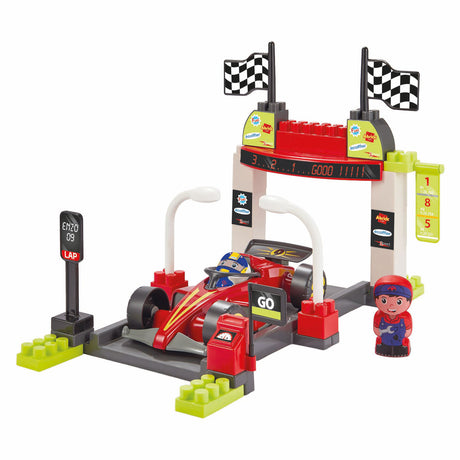 Ecoiffier abrick play set pit stop formula 1