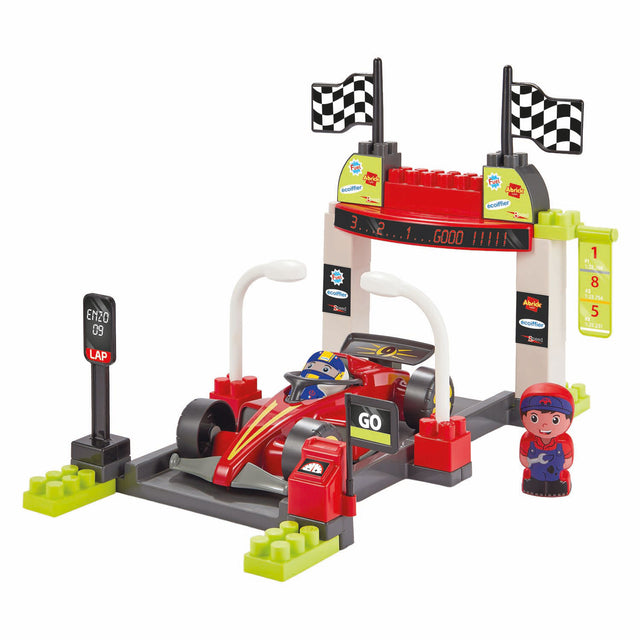 Ecoiffier abrick play set pit stop formula 1