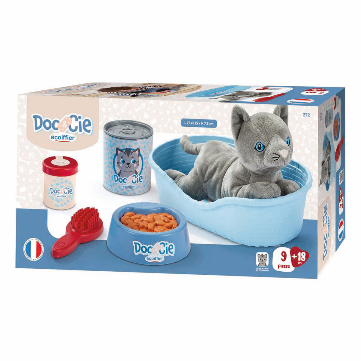 Ecoiffier doc cie cat con accesorios - 9 uds.