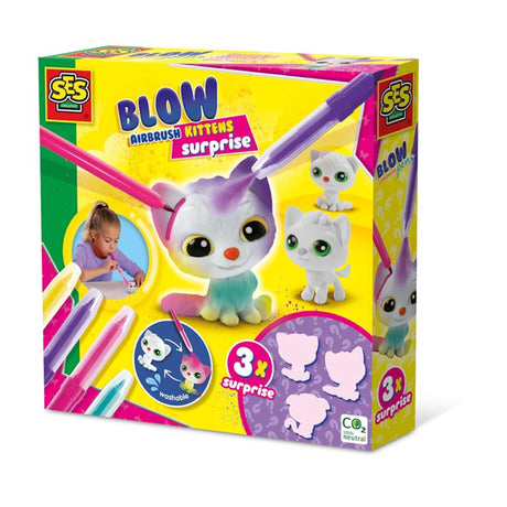 Rotuladores aerógrafo Ses Blow - Gatos Sorpresa 3x