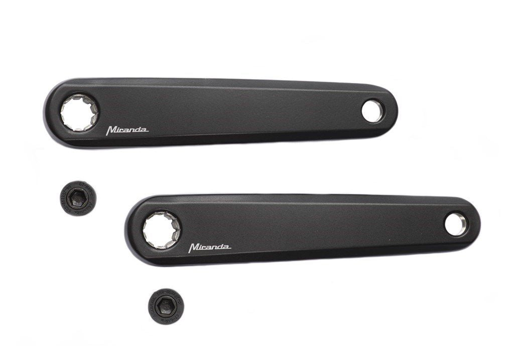 Establezca las manivelas de aluminio E-Bike 170 mm negro