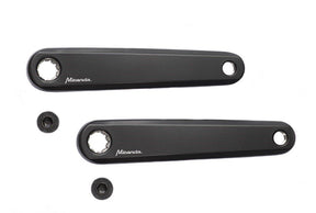 Establezca las manivelas de aluminio E-Bike 170 mm negro