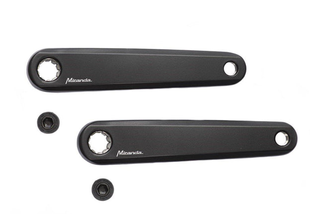 Establezca las manivelas de aluminio E-Bike 170 mm negro