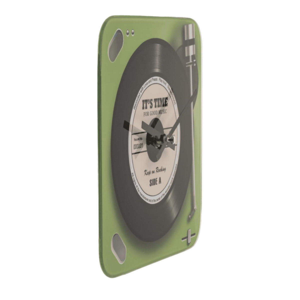 Ootb reloj de pared tocadiscos cristal ø20cm