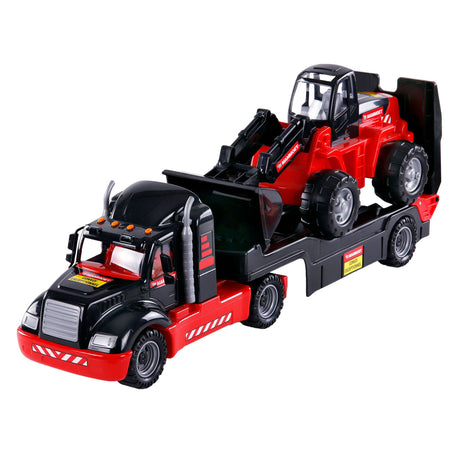 Camión de torpedo de Mammoet Cavallino con excavadora, escala 1:16