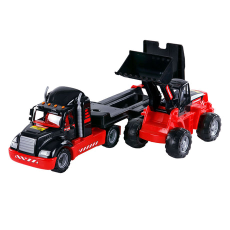 Camión de torpedo de Mammoet Cavallino con excavadora, escala 1:16