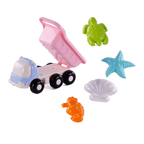 Cavallino Beach Kiepwagen con 4 formas de arena rosa