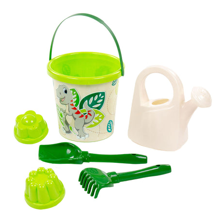 Cavallino Safari XL Bucket Juego con formas de arena Dino, 8dlg.