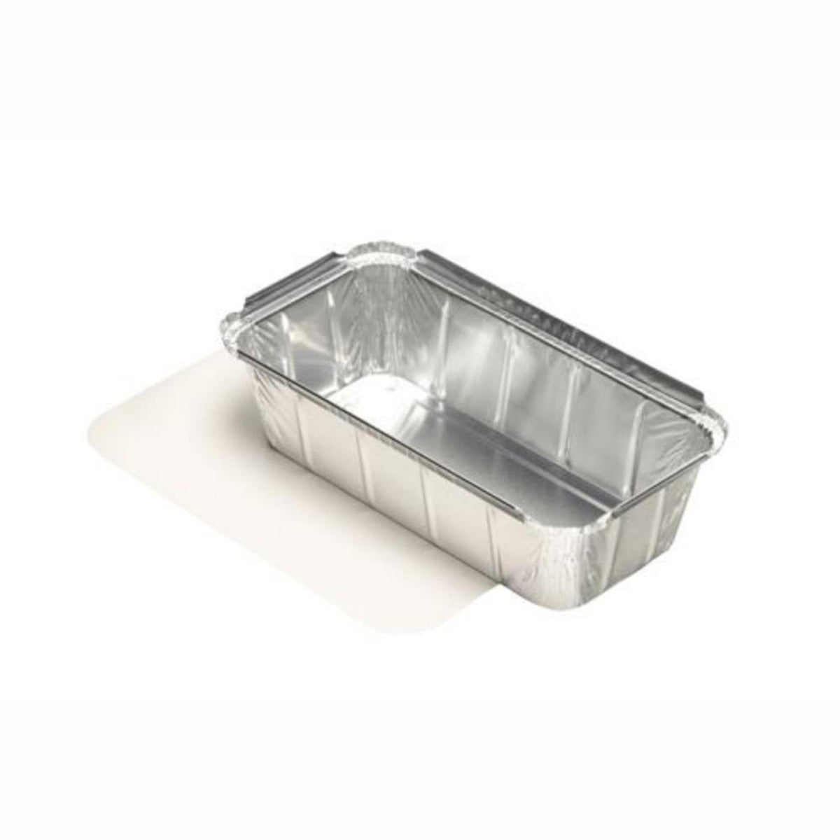 Bol para llevar Papstar de aluminio de 1 litro con tapa de cartón, paquete de 10