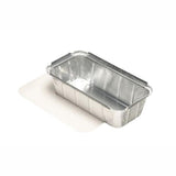 Bol para llevar Papstar de aluminio de 1 litro con tapa de cartón, paquete de 10