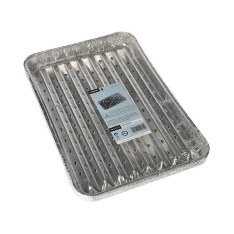 Bandejas para parrilla de aluminio Papstar, paquete de 5, 34,5x22,4