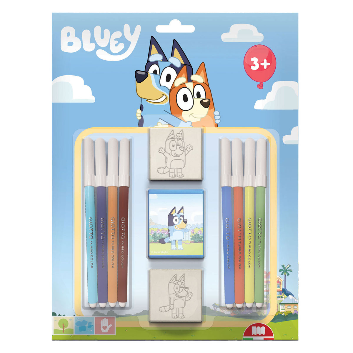 Juego de sellos bluey sin marca, 11 piezas.