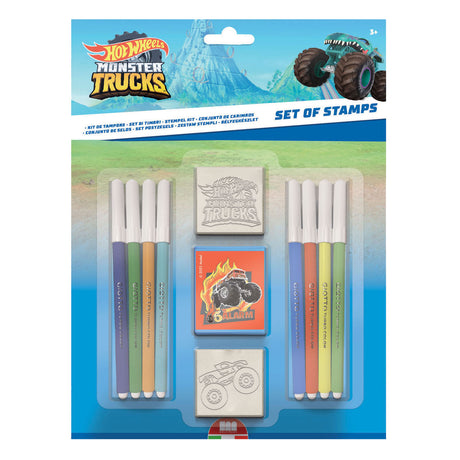 Juego de sellos Hot Wheels, juguetes creativos de 11 piezas para niños.