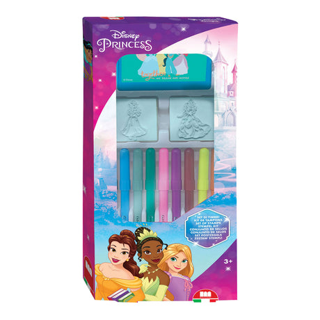 Set de manualidades multiimpresión de sellos princesas disney con libro para colorear.