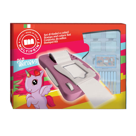 Conjunto de máquina de calcomanías de unicornio multipríndico