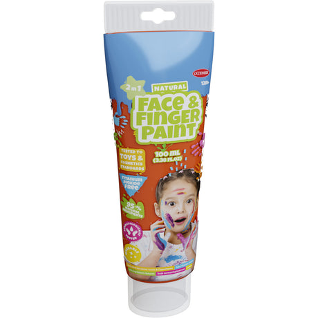 Tubo de pintura para dedos Boti natural face - naranja, 100 ml
