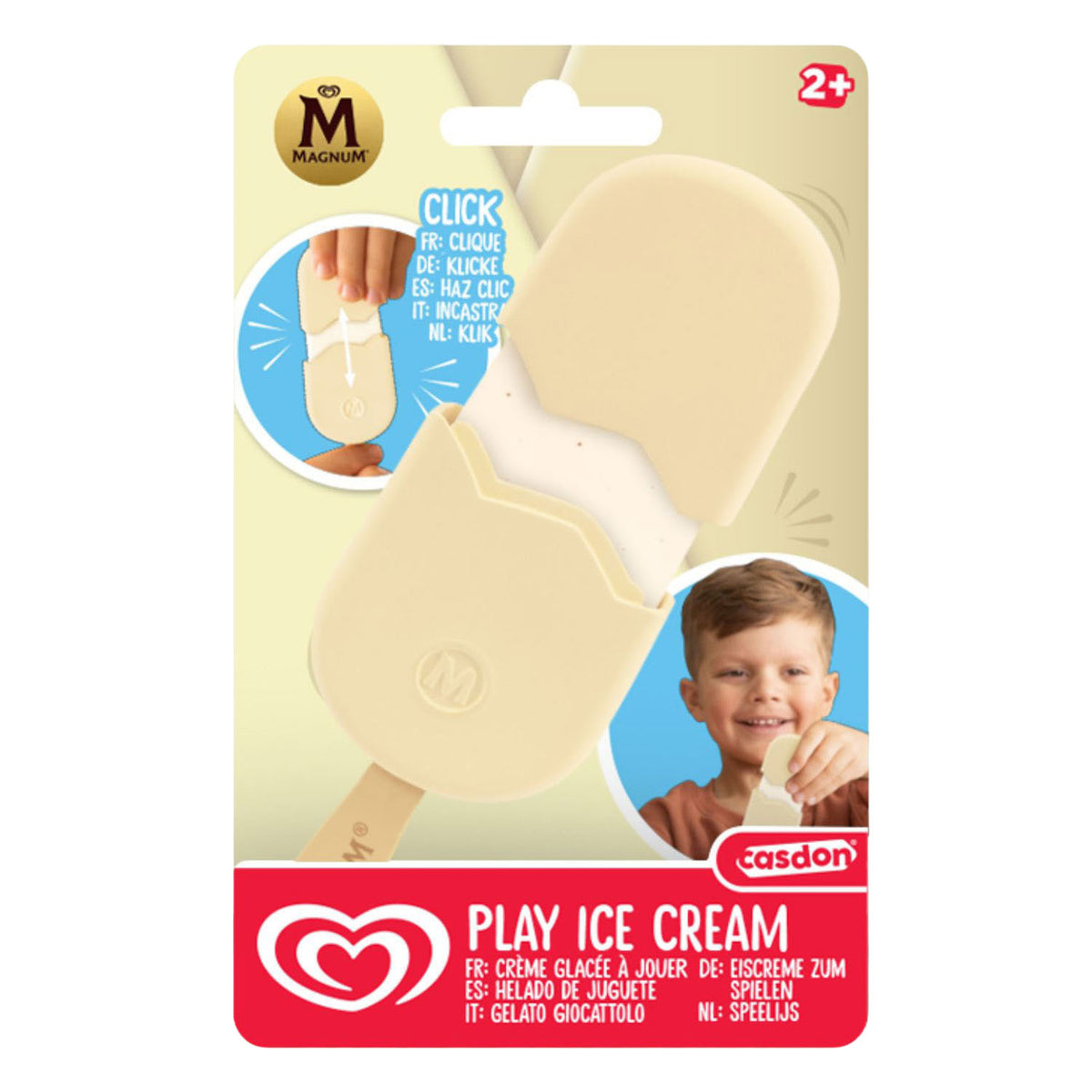 Helado casdon ola magnum blanco play
