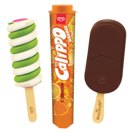Casdon ola set de helados de juguete - set de 3 helados de juguete | con calippo, tornado, magnum