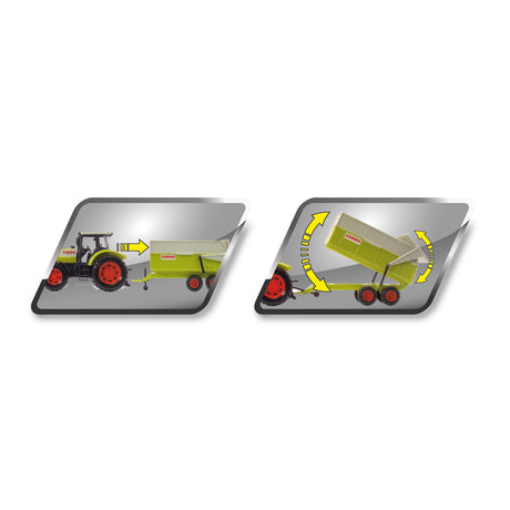 Dickie Toys Claas - remolque de tractor - 57 cm - vehículo de juguete