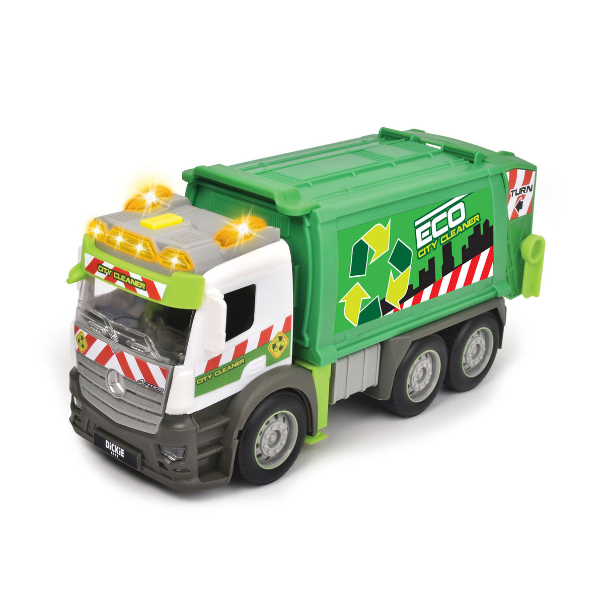 Dickie Toys Action Truck - Camión de basura - 26 cm - Luz y sonido - Vehículo de juguete