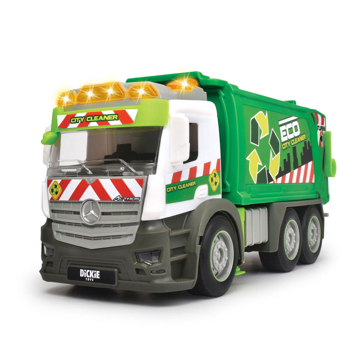 Dickie Toys Action Truck - Camión de basura - 26 cm - Luz y sonido - Vehículo de juguete