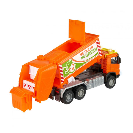 Majorette grand series - camión de basura volvo truck - metal - luz y sonido - 18 cm - vehículo de juguete