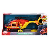 Dickie Toys - helicóptero ambulancia - helicóptero hospitalario - luz y sonido - hélice giratoria - a partir de 3 años