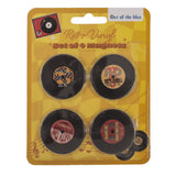 Ootb imanes para frigorífico retro LP 4,2x4,2cm juego de 4 piezas