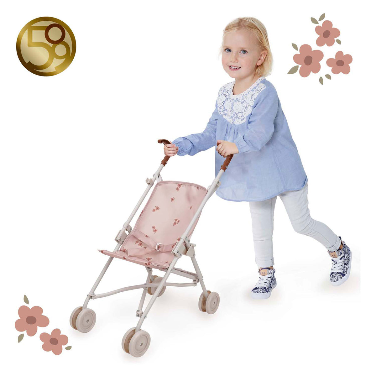 Cochecito de muñecas ballet flora