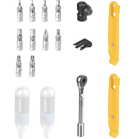 Botella para herramientas de escape Topeak plateada