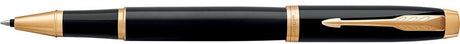 Parker soy bolígrafo roller | lacado negro con acabado dorado | punta fina | tinta negra | embalaje de regalo