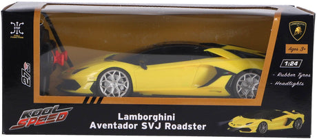 Kool speed rc lamborghini aventador svj roadster 1:24 + amarillo claro
