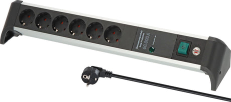Brennerstuhl alu-office-line 60.000a regleta de enchufes con protección contra sobretensiones 6 vías 1,8 m h05vv-f 3g1.5