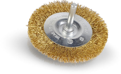 Cepillo de disco Kreator para taladro ø 75 cobreado eje 6mm (krt150110)