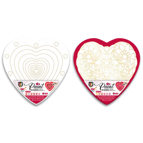 Cuadro Grafix por números forma de corazón 29x29cm