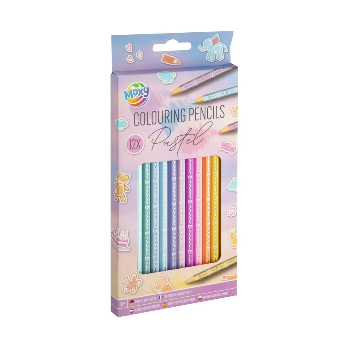 Set de lápices de colores pastel Moxy 12 piezas