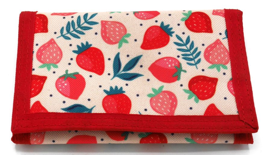 Cartera infantil jim jam con estampado de fresas
