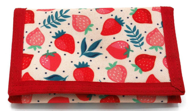 Cartera infantil jim jam con estampado de fresas