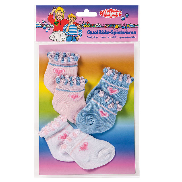 Calcetines para muñecas Heless - 3 pares, 35-46 cm