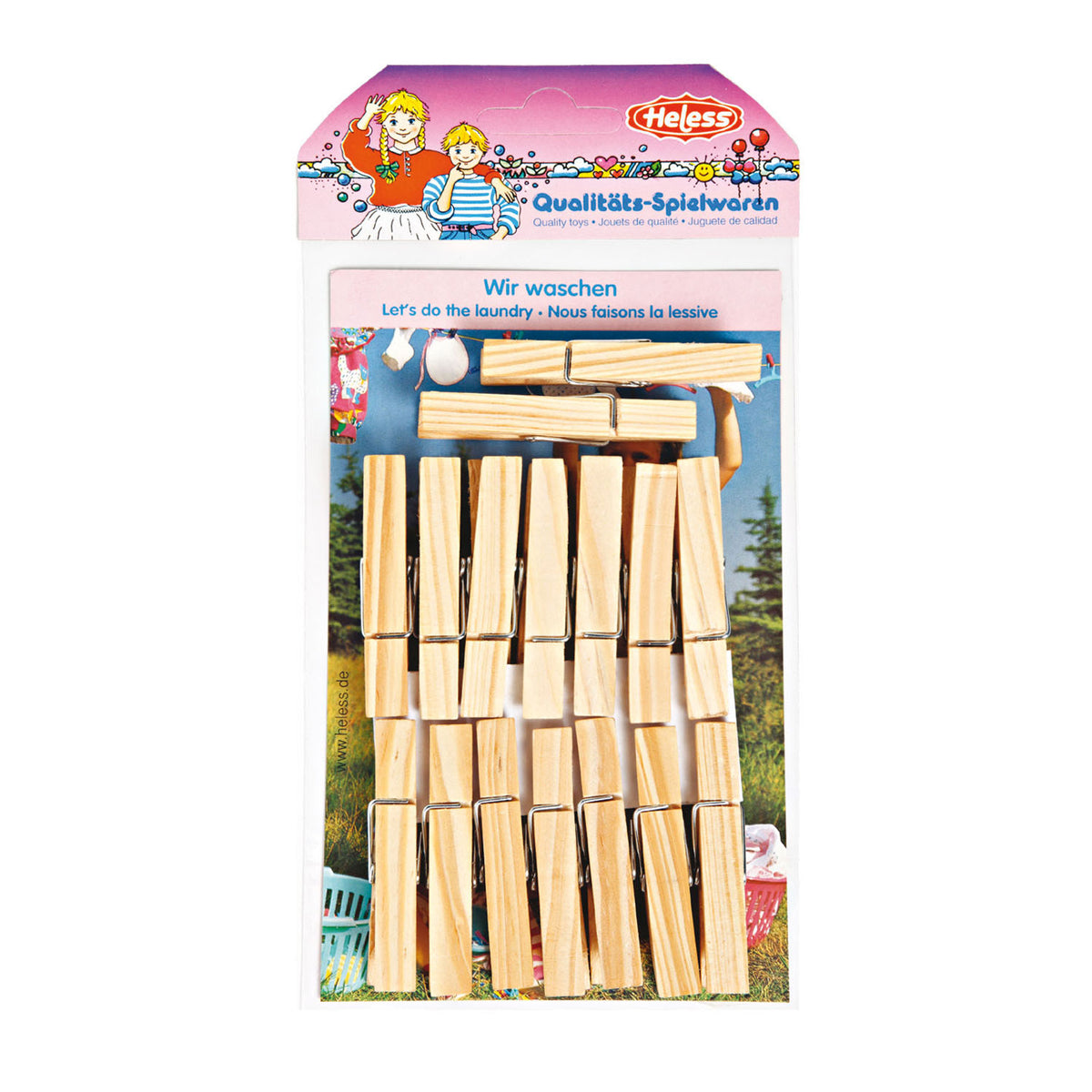 Pinzas para la ropa de muñecas Heless