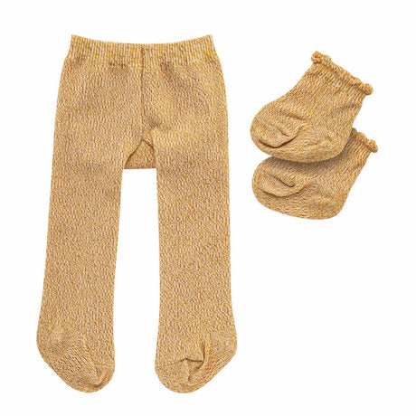Medias para muñecas Heless con calcetines - dorado, 35-45 cm