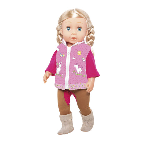 Conjunto de muñeca Heless para montar a caballo - unicornio, 28-35 cm