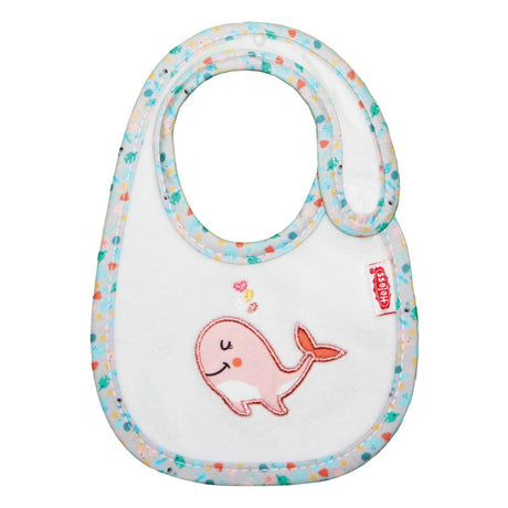 Babero muñeca heless ballena rosa