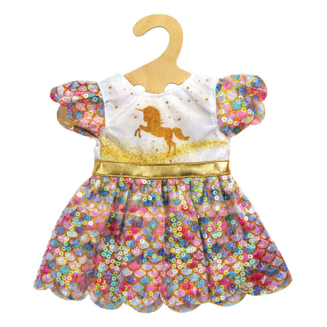 Heless pu-glitzer arcilla einhorn dorado, tamaño 28-35cm