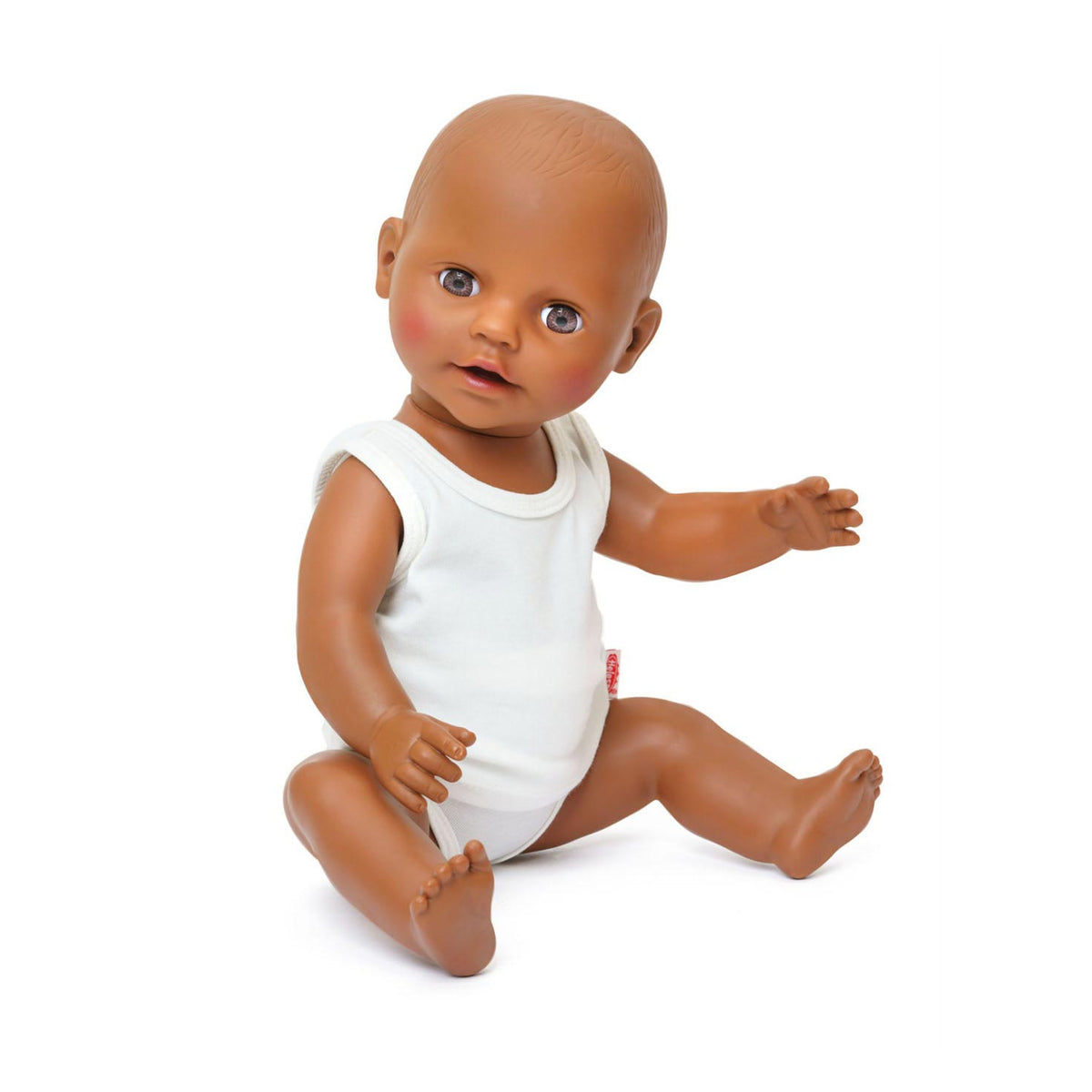 Ropa interior y camiseta para muñeca Heless blanca, 35-45 cm